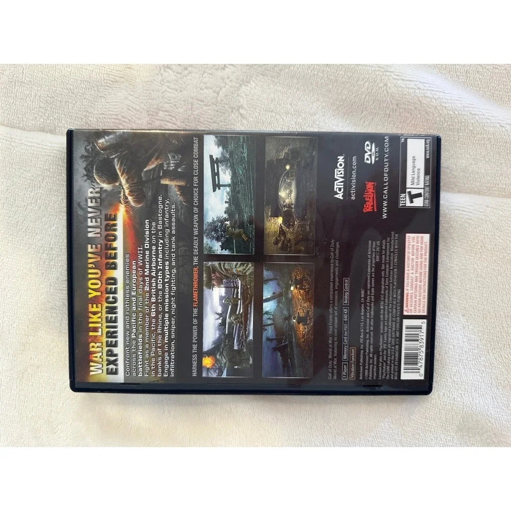 PlayStation 2 call‎ of duty world at war final fronts